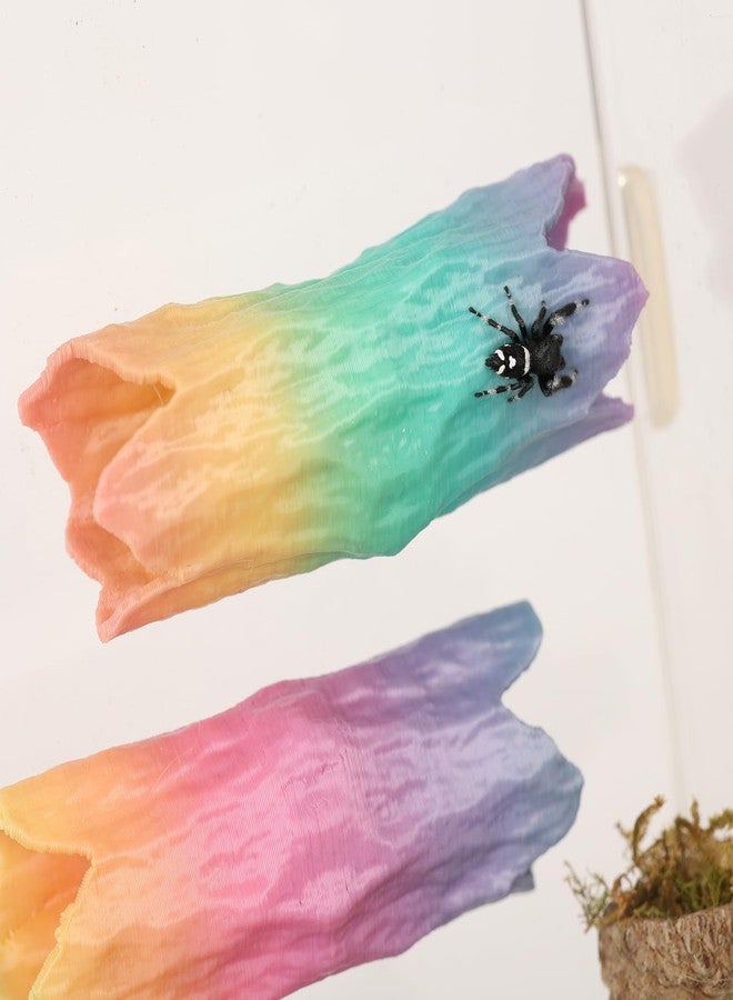 Daerky Jumping Spider Hide, Spider Hiding cave, Tree Jumping Spider Climbing Toy with cave, Magnetic Hiding Habitat, 3D Printed, Small Reptile Enclosure Decoration Accessories (Color) - Image 1